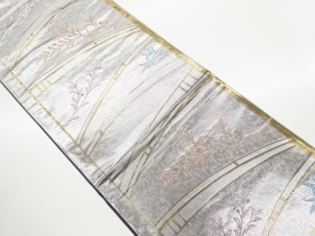 JAPANESE FUKURO OBI / WOVEN WAVY STRIPE